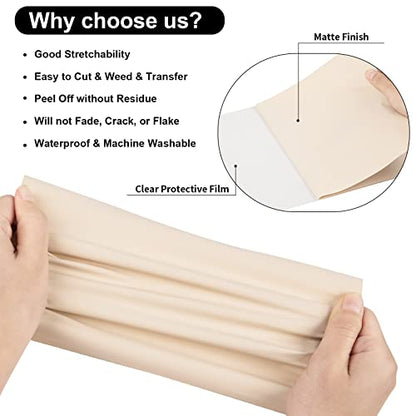 Cream Heat Transfer Vinyl Roll 12" x12ft Matte HTV Vinyl