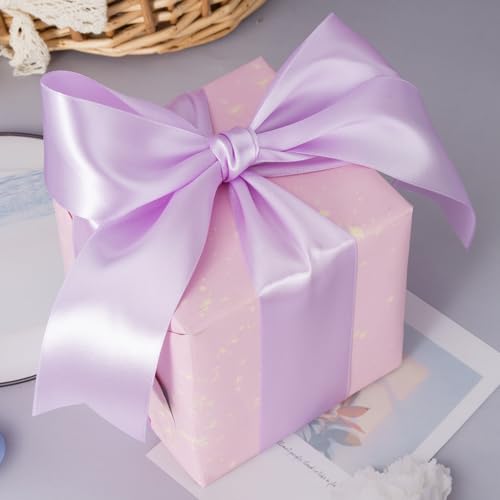 2 Inch Lilac Solid Satin Ribbon for Gift Wrapping