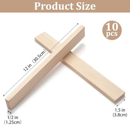 Wood Trim Wooden Strips Slats for Wall (10 Count)