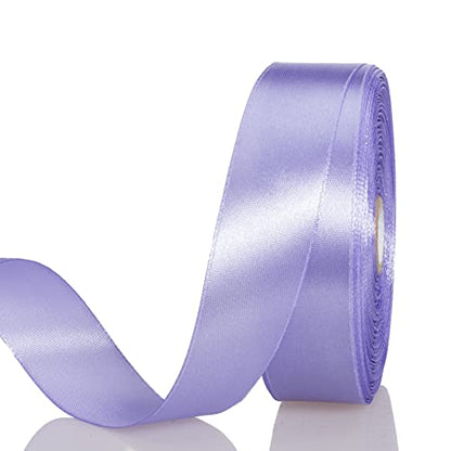 1 Inch Violet Solid Satin Ribbon for Gift Wrapping