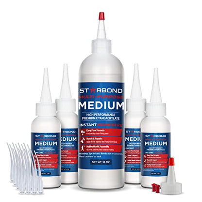 Medium CA Glue Complete Refill Kit (16 Ounce)