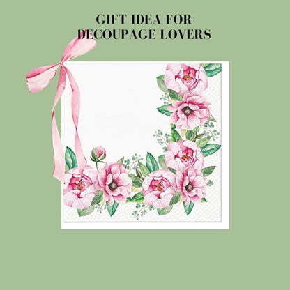 20 ct 13x13 Flowers Paper Luncheon Decoupage Napkins (20 Count)