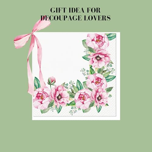 20 ct 13x13 Flowers Paper Luncheon Decoupage Napkins (20 Count)