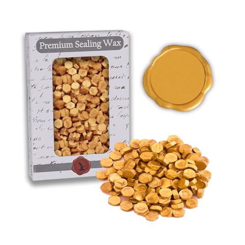 Premium Sealing Wax Beads 2 OZ.350 pcs. + Goldenrod (2 Ounce)