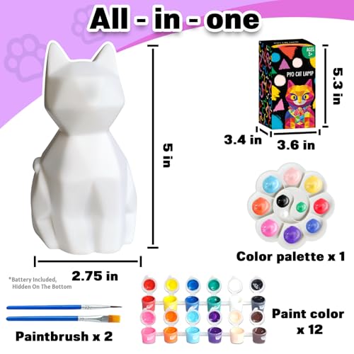 Paint Your Own Cat Lamp Kit