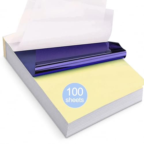 Tattoo Transfer Paper 100 Sheets A4 Size Tattoo Stencil Paper (100 Count)