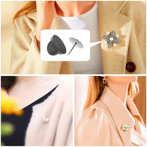 120 Pairs Rubber Blank Pin Backs Butterfly Clutch Backings Holder