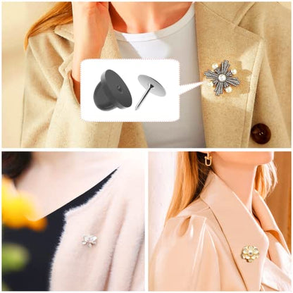 120 Pairs Rubber Blank Pin Backs Butterfly Clutch Backings Holder