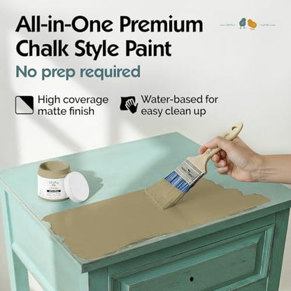 Olive Wood 8 Fl Oz Chalk Paint for Furniture All in One