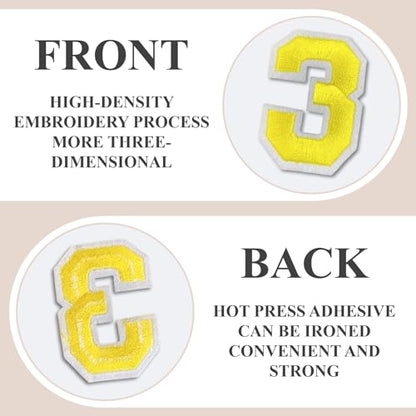 Letter and Number Iron On Patches (72 Count)