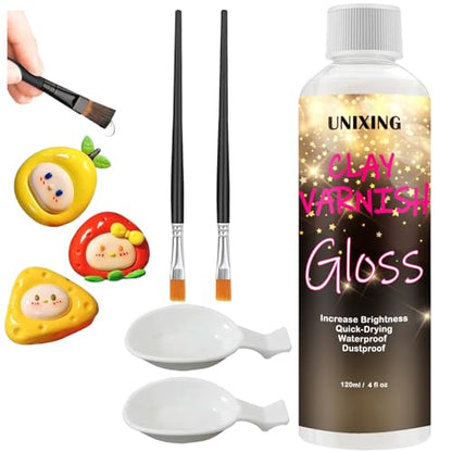 120ml Clear Varnish for Air Dry Clay