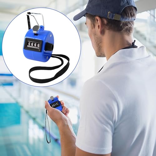 Yellow Handheld Tally Counter Clicker 4 Digital for School Event
