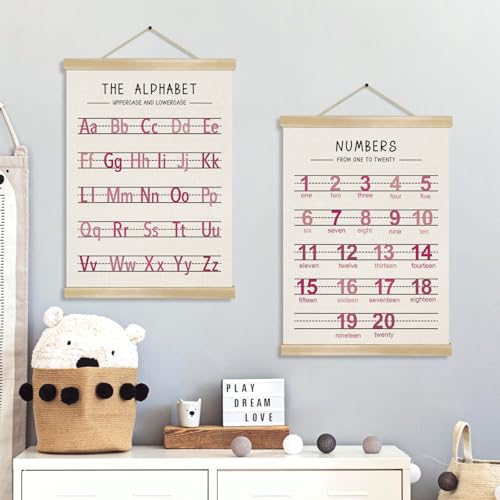 Alphabet and Numbers Wall Chart Set of 2 (2 Count)