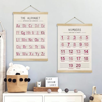 Alphabet and Numbers Wall Chart Set of 2 (2 Count)