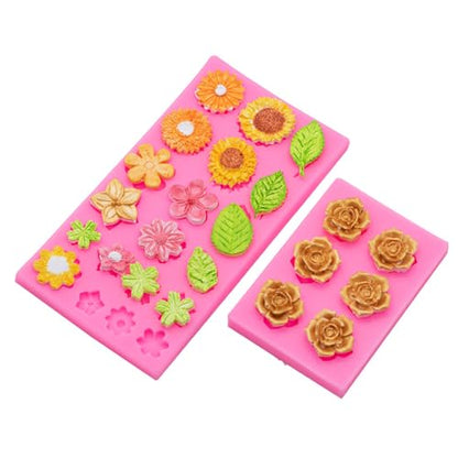 Flower Silicone Veiner Mold Set