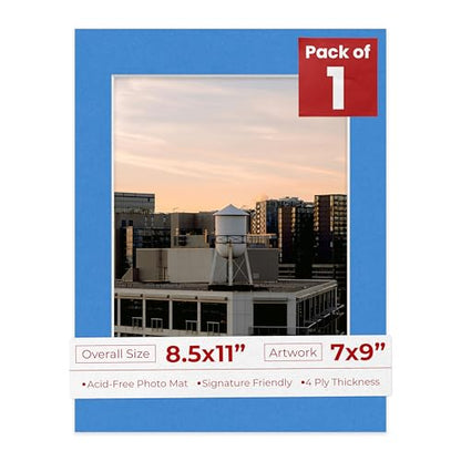 8.5x11 Mat Bevel Cut for 7x9 Photos
