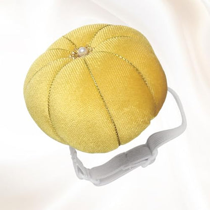 Wrist Pin Cushion Wristband Sewing Pincushion Polyester Pin Holder Wearable Pumpkin Shaped Needles Wristband for Sewing Quilting Needlework DIY Crafts