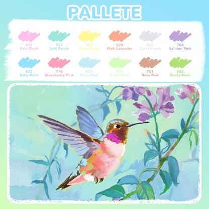 12 Macaron Acrylic Paint Markers (12 Count)