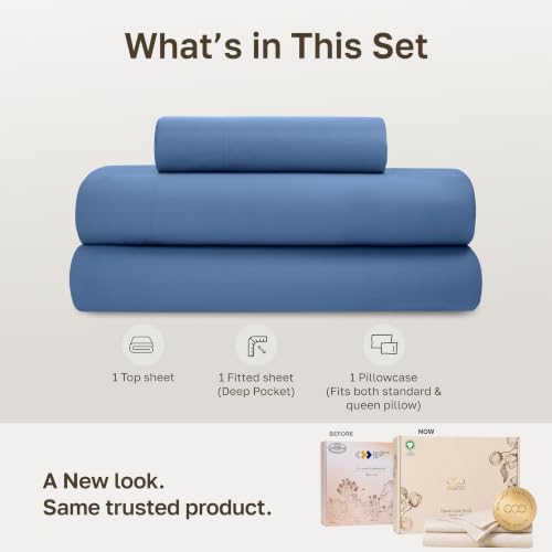 Organic Cotton Twin Size Bed Sheet Set