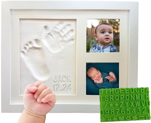 Baby Hand & Footprint Kit Frame Keepsake & Clay New Mom Gift