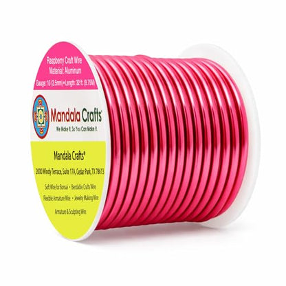 10 Gauge Raspberry Anodized Aluminum Craft Wire