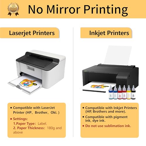 Iron on Heat Transfer Paper for Light Fabric (11.55 Ounce)