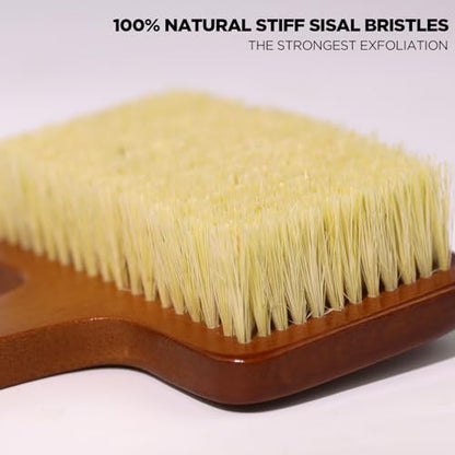 Stiff Sisal Bristles Back Scrubber Set