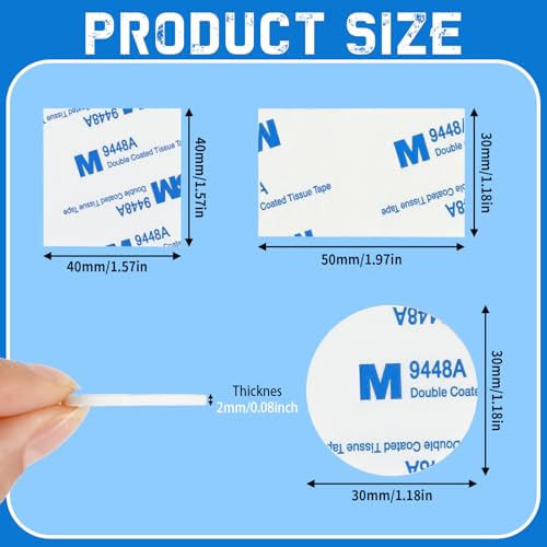 60Pcs Double Sided Foam Tape Sticky Mounting Pads for Wall Crafts (60 Count)