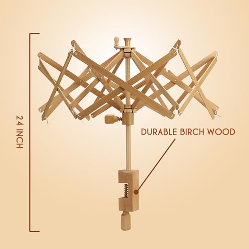 Wooden Umbrella Yarn Swift for Knitting & Crochet