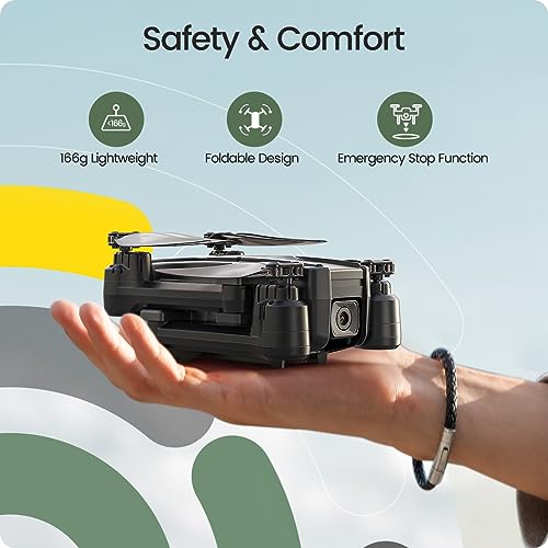 HS440 Foldable FPV Drone with 1080P WiFi Camera for Adult Beginners and Kids; Voice Gesture Control RC Quadcopter with Modular Battery for long flight time