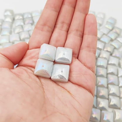 1.1lb Crystal Glass Mosaic Tiles for Crafts (150 Count)