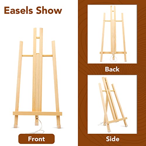 16 Pack 15 Inch Wood Easels (16 Count)