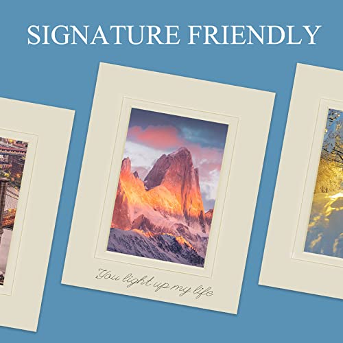 10 Pack Acid Free Ivory Picture Frame Mats