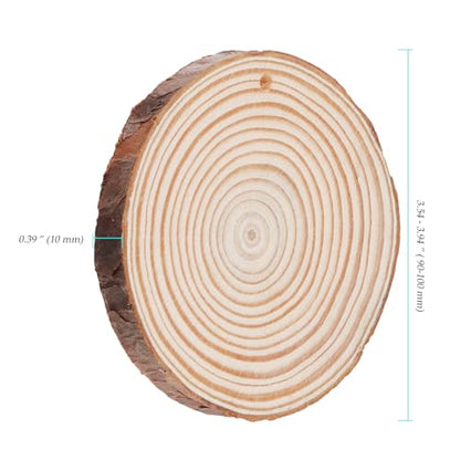 60 Pieces Wood Slices with Hole (60 Count)