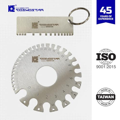 Cosmostar 2 Pcs Stainless Steel Welding Gauge Set