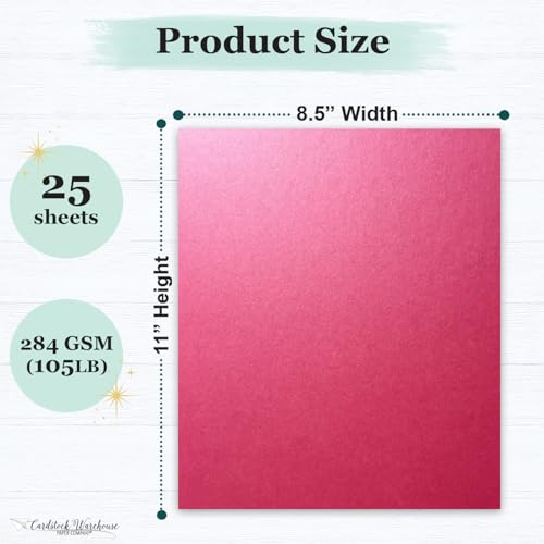 Cardstock Warehouse Stardream Azalea Pink Cardstock Paper (25 Count)