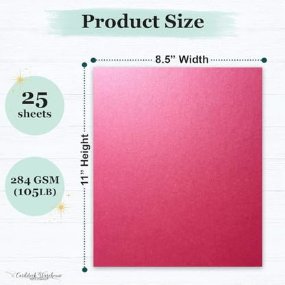 Cardstock Warehouse Stardream Azalea Pink Cardstock Paper (25 Count)