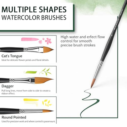 Watercolor Paint Brushes (10 Count)