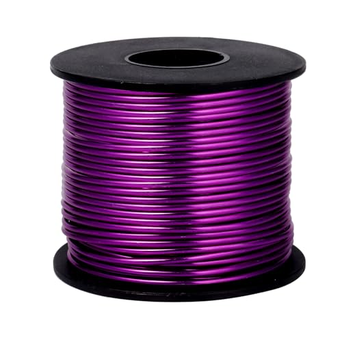 95FT 14 Gauge Bendable Purple Aluminum Craft Wire for Jewelry Making Craft (95 Foot)