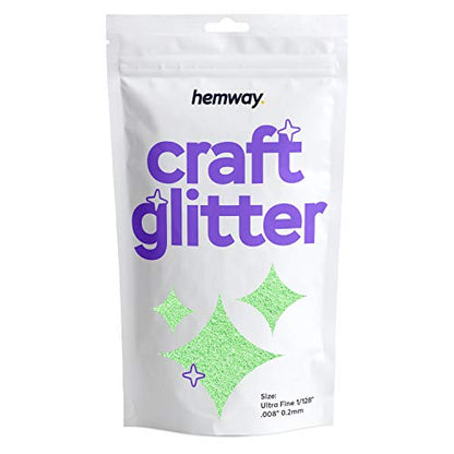 Craft Glitter Glow in The Dark Green 100g Ultrafine Glitter (3.5 Ounce)
