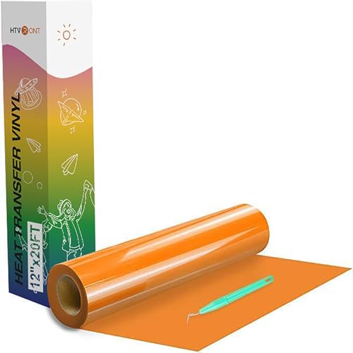 Heat Transfer Vinyl Orange HTV Rolls (20 Foot)