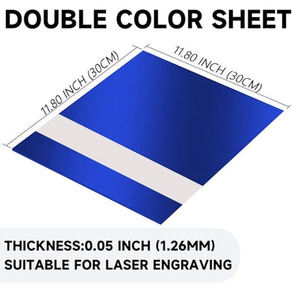 5PCS Laser Engraving Double Color ABS Plastic Sheet (5 Count)