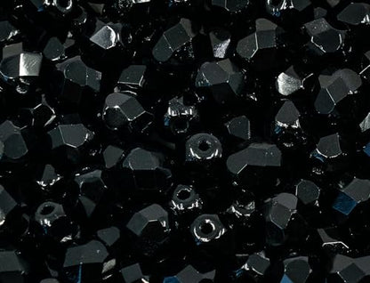50 pcs Faceted Fire Polished Pressed Czech Glass Beads 6mm (50 Count)