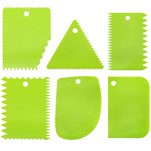 Lovelysp 6 pieces plastic clay scraper set