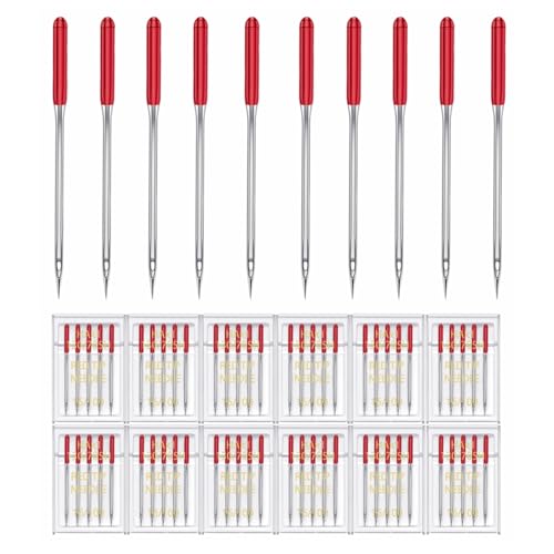 60 Pieces Sewing Machine Needles Universal Regular Point Machine Needles for Home Sewing Machine Compatible with Singer (60 Count)