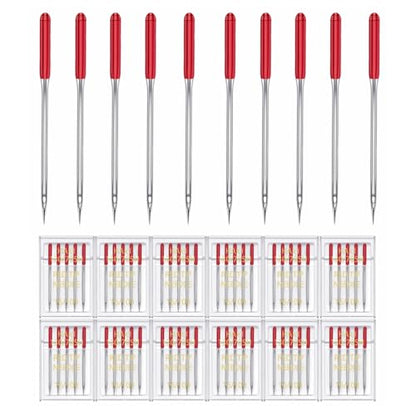 60 Pieces Sewing Machine Needles Universal Regular Point Machine Needles for Home Sewing Machine Compatible with Singer (60 Count)