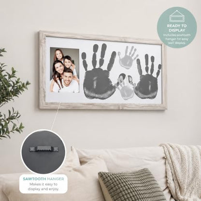 DIY Family Handprint and Photo Keepsake Frame