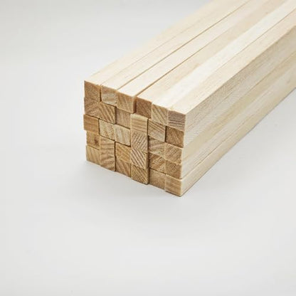 30Pcs Balsa Wood Square Dowels 3 (30 Count)