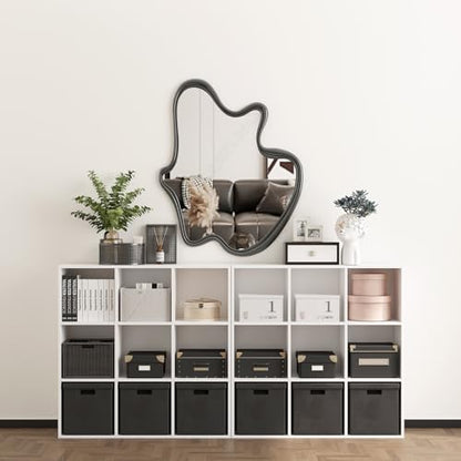 Wooden 9 Cube Storage Organizer with Closed Back Panel (9 Count)