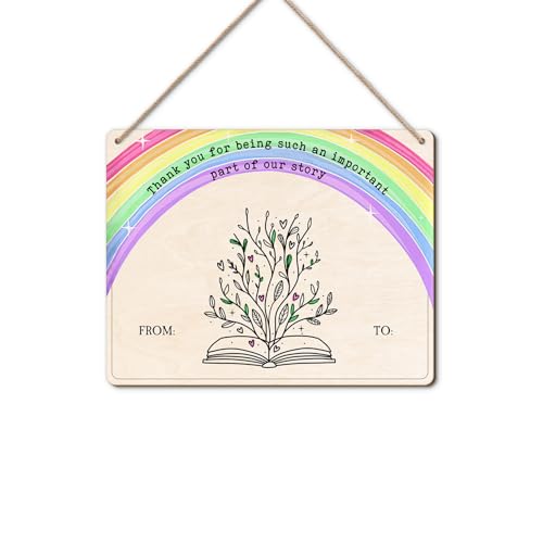 DIY Floral Book Fingerprints Craft Sign Gifts for Daycare PreK Preschool Kindergarten Teachers